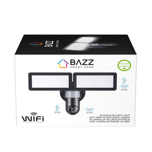 Load image into Gallery viewer, WiFi Waterproof Outdoor Security Light with HD 1080p Camera, Black - BAZZ Smart Home.ca