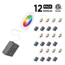 Load image into Gallery viewer, 4" Smart Wi-Fi RGB LED Recessed Light Fixture (12-Pack) - BAZZ Smart Home.ca