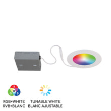 Load image into Gallery viewer, 4" Smart Wifi RGB LED Recessed Light Fixture - White - BAZZ Smart Home.ca