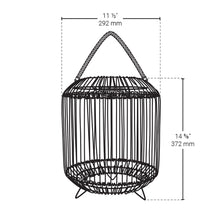 Load image into Gallery viewer, Tulum Smart Solar Outdoor Patio Garden LED Light 11x 15 In. - Black - BAZZ Smart Home.ca