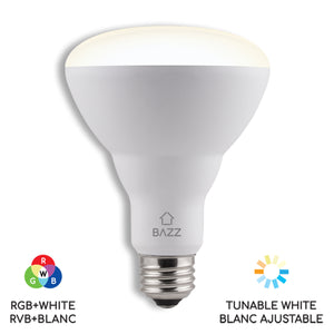 BR30 Smart WiFi RGB LED Bulb - BAZZ Smart Home.ca
