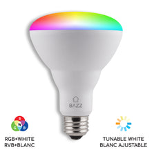 Load image into Gallery viewer, 4 Pack of BR30 Smart WiFI RGB LED Bulb Starter Kit with WiFi Wall Light Switch - BAZZ Smart Home.ca