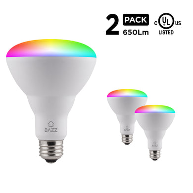 BR30 Smart WiFi RGB LED Bulb (2-Pack) - BAZZ Smart Home.ca