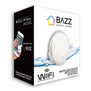 Smart WiFi Water Leak Sensor - BAZZ Smart Home.ca