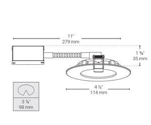 MOOD : tune your whites - Smart WiFi 4" LED Recessed Light Fixture (SLMR4TNWFB) - BAZZ Smart Home.ca