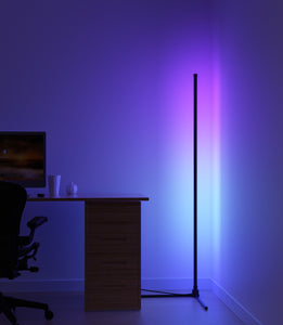 WiFi LED Corner Floor Atmosphere Lamp RGB Digital+White Version - BAZZ Smart Home.ca
